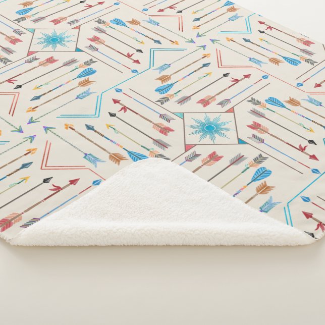 Couverture Sherpa Flèches Boho et Sun V11 ID748 (3/4)