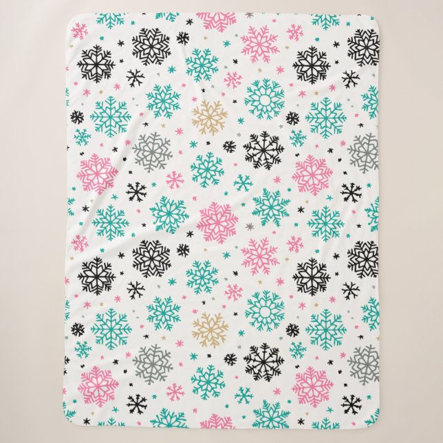 Couverture Sherpa Flèches de neige rétro (Devant)