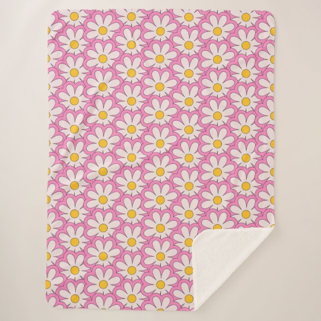 Couverture Sherpa Fleur (Devant)