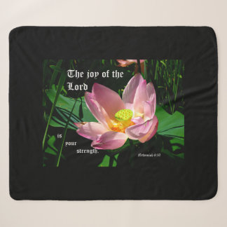 Couverture Sherpa Fleur de lotus Néhémie 8:10