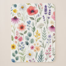 Fleur Sauvage Aquarelle Prairie Botanique Florale