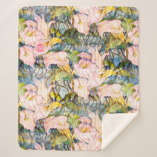 Couverture Sherpa Fleurs 
