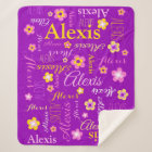 fleurs Alexis personnalisées et texte de nom