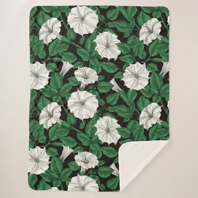 Couverture Sherpa Fleurs de lune 2 (Devant)