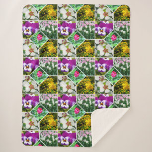 Couverture Sherpa Fleurs de printemps