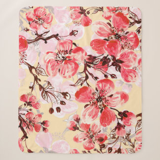Couverture Sherpa Fleurs de printemps U Motif