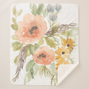 Couverture Sherpa Fleurs d'été Ier