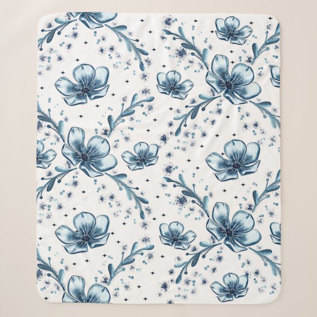 COUVERTURE SHERPA FLEURS D'HIVER (Devant)