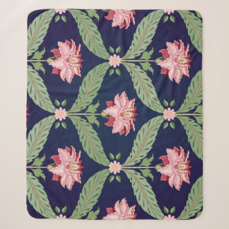 Couverture Sherpa Fleurs d'Imaginaire : Motifs indiens foncés