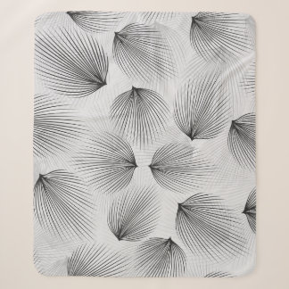 Couverture Sherpa Fleurs noires Abstraites : Elégance Grise.