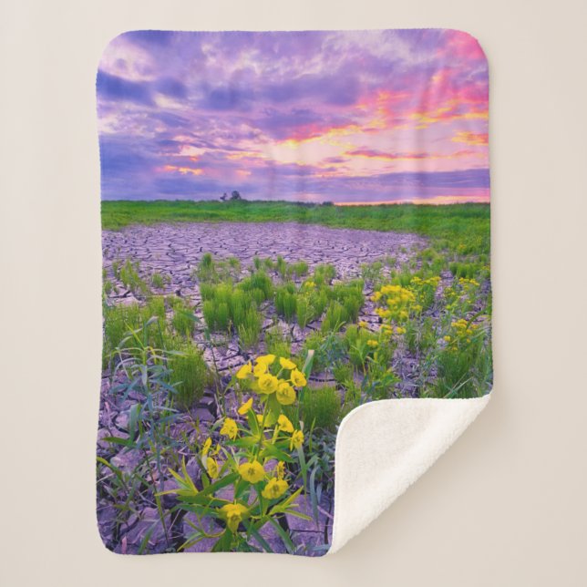 Couverture Sherpa Fleurs | North Dakota Red River Valley (Devant)