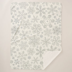 Couverture Sherpa Flocon de neige