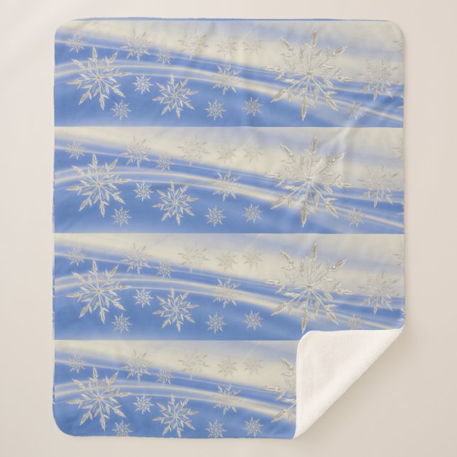 Couverture Sherpa Flocon de neige jetez une couverture. (Devant)