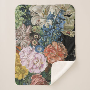 Couverture Sherpa Floral baroque - bouquet