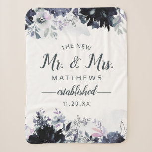 Couverture Sherpa Floral Nocturne Thew Nouveau M. & Mme Newlysaw