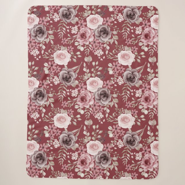 Couverture Sherpa Floral Sherpa Blanket (Devant)