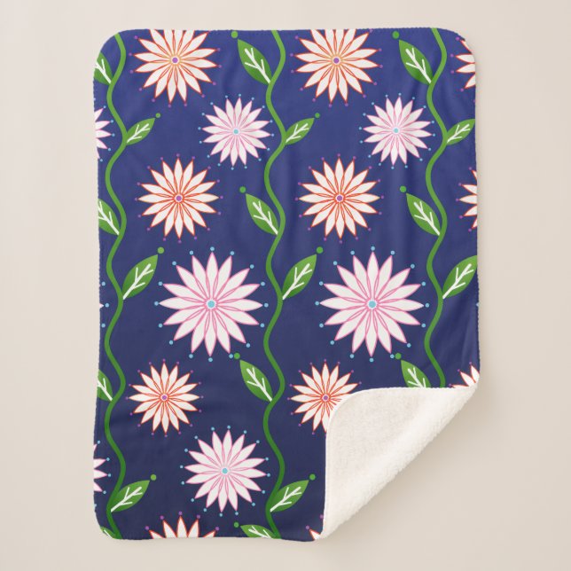 Couverture Sherpa Floral Sherpa Blanket (Devant)