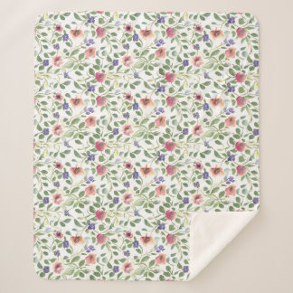 Couverture Sherpa Flore Modèle Héliotrope Fleurs