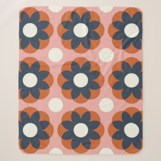 Couverture Sherpa Flore scandinave : Design Vintage sans joint
