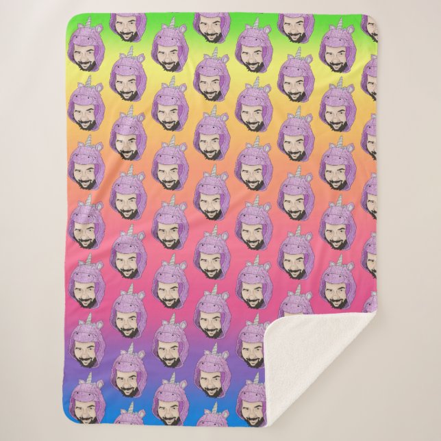 Couverture Sherpa Fluffin Magique Unicorn Blanket Sherpa, Toutes Tai (Devant)