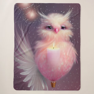 Couverture Sherpa Fluffy Rose Baby Bird