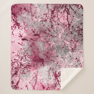Couverture Sherpa fond rose, déco, motif, abstrait, âgé,