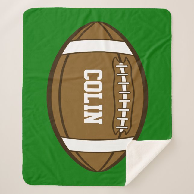 Couverture Sherpa Football personnalisé pour les garçons qui aiment  (Devant)
