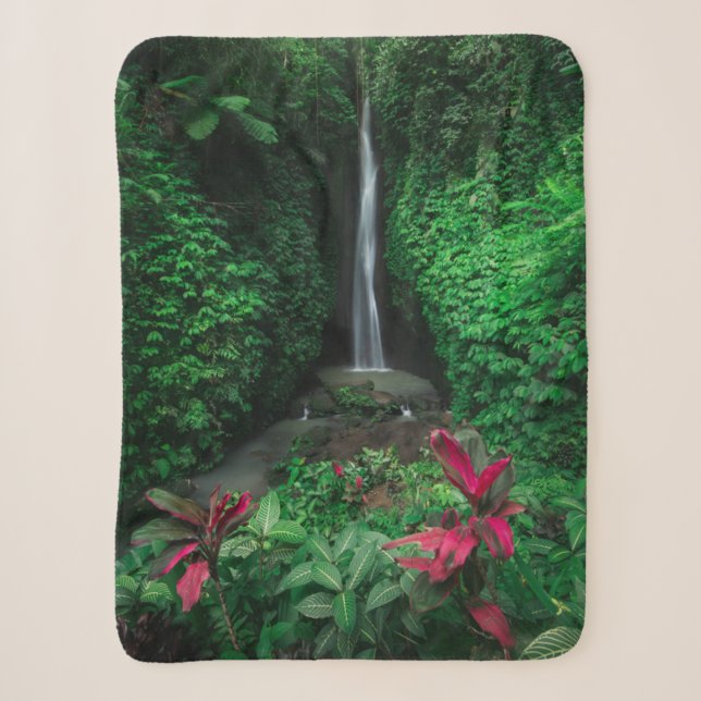 Couverture Sherpa Forêt | Cascades Leke Leke Waterfalls à Bali (Devant)