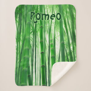 Couverture Sherpa forêt de bambou