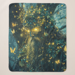 Couverture Sherpa Forêt enchantée de papillons Déesse (8)