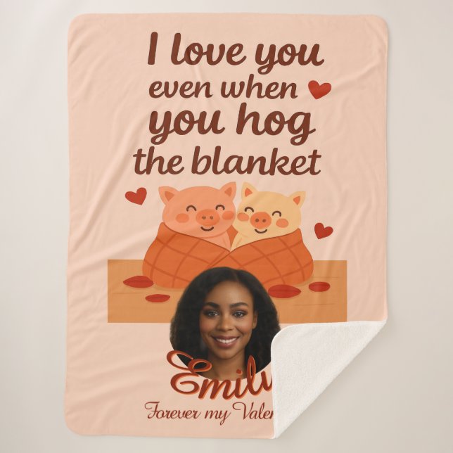 Couverture Sherpa 'Forever My Valentine' Sherpa Blanket (Devant)