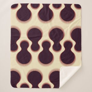 Couverture Sherpa Formes globulaires épineuses, teintes marron motif