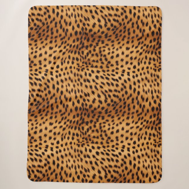 Couverture Sherpa Fourrure animale Cheetah (Devant)