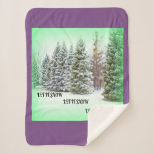 Couverture Sherpa Fraîcheur hivernale Charme Pins Arbres Verdoyants