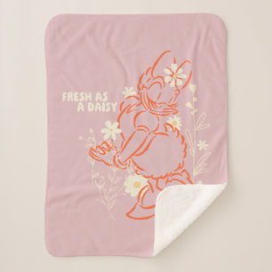 Couverture Sherpa Frais comme une marguerite graphique floral minima