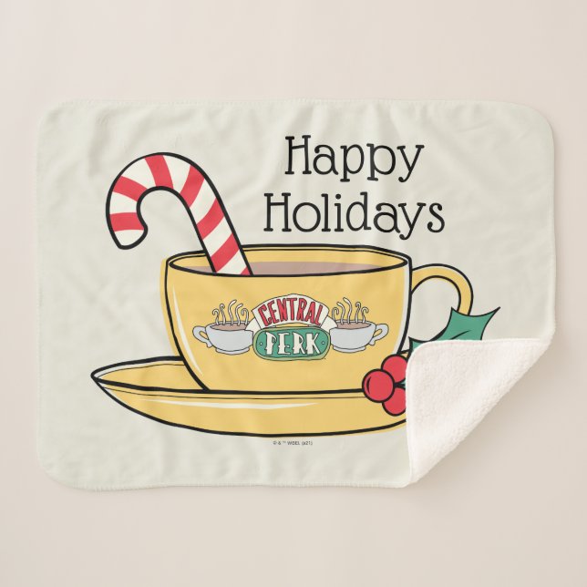 Couverture Sherpa FRIENDS™ | Musique de vacances Perk Central (Devant (Horizontal))