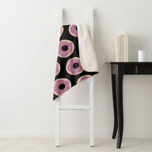 Couverture Sherpa Frites de donut en confettis pour Halloween