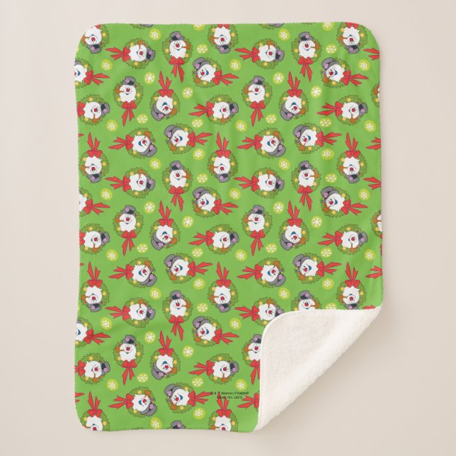 Couverture Sherpa Frosty the Snowman™ | Crème Frosty Holiday (Devant)