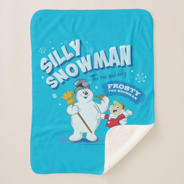 Couverture Sherpa Frosty the Snowman™ | "Silly Snowman" (Devant)