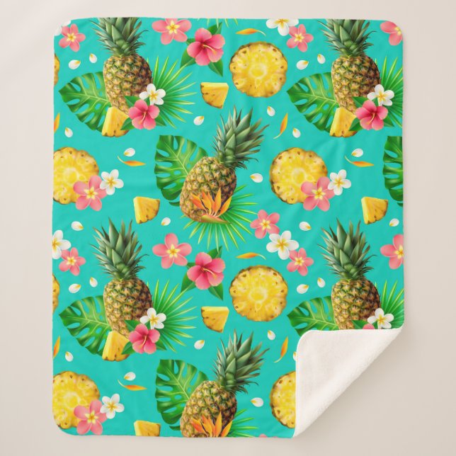 Couverture Sherpa Fruit tropical (Devant)