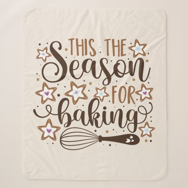 Couverture Sherpa Fun 'Tis Season for Baking Design (Devant)