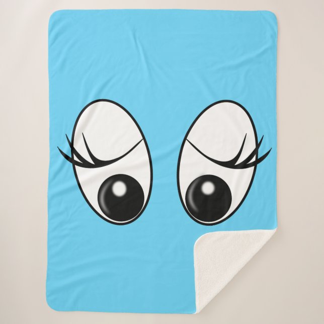 Couverture Sherpa Funky Curious Eyes Blanket Sherpa - Couleur de la  (Devant)