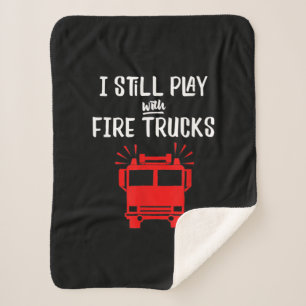 Couverture Sherpa Funny Firefighter   Je Joue Toujours Avec Des Cami