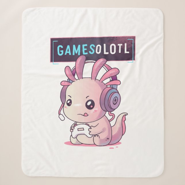 Couverture Sherpa Gamesolotl - Axolotl Gamer (Devant)