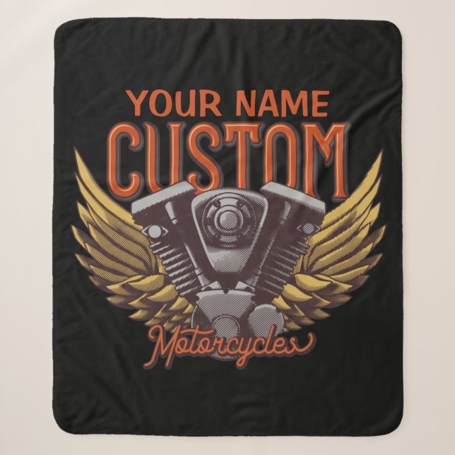 Couverture Sherpa Garage de moto personnalisé Aigle de moto (Devant)