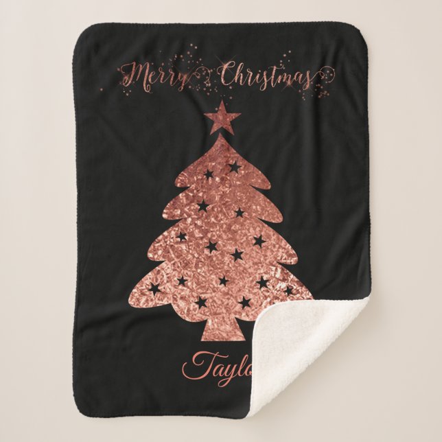 Couverture Sherpa Gardez l'arbre de Noël chaud (Devant)