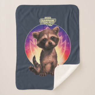 Couverture Sherpa Gardiens de la Galaxie Bébé Rocket Assis