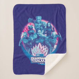 Couverture Sherpa Gardiens de la Galaxie Équipe Graphique Vaporwave
