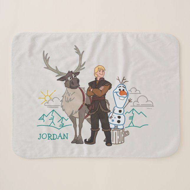 Couverture Sherpa Gelé 2| Sven, Kristoff et Olaf (Devant (Horizontal))
