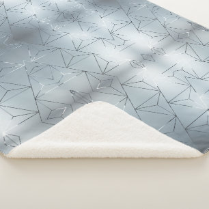 Couverture Sherpa Géométrique Grise